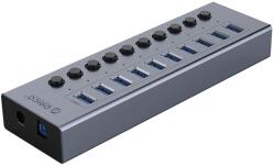 ORICO BT2U3-10AB Hub 10x USB-A 3.0 kapcsolókkal - szürke