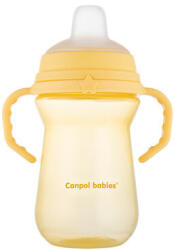 Canpol babies FirstCup itatópohár szilikonos ivócsőrrel 250ml 6h+ - Sárga - pindurka