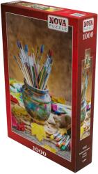 Nova Puzzle Puzzle Nova puzzle din 1000 piese - Vopselele și pensulele mele (41022) Puzzle
