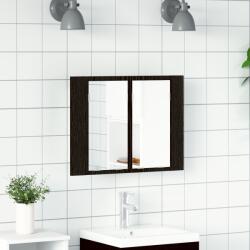 vidaXL Шкаф с огледало за баня Черния дъб 60 x 12 x 45 см (862550)