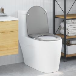 vidaXL Тоалетна седалка Сиво 47 x 36 x 3, 4 см Дуропласт (42002367)