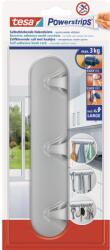 tesa Powerstrips nyom nélkül eltávolítható akasztó matt-króm 1 db 4 ragasztó (58095-00000-02)