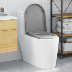 vidaXL Тоалетна седалка Сив 49 x 36 x 4 см Дуропласт (42002355)