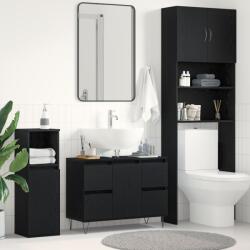 vidaXL Шкаф за мивка в баня Черния дъб 80 x 33 x 60 см (862894)