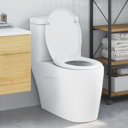 vidaXL Тоалетна седалка Бяло 47 x 37 x 4 см Дуропласт (42002349)