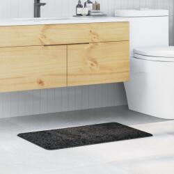 vidaXL Килимче за баня с антихлъзгаща повърхност Тъмносив 50 x 80 cm (4019824)