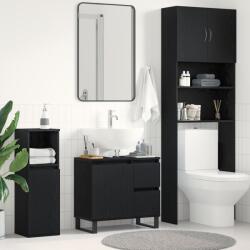 vidaXL Шкаф за мивка в баня Черния дъб 65 x 33 x 60 см Инженерно дърво (862892)
