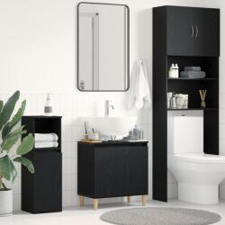 vidaXL Шкаф за мивка в баня Черния дъб 58 x 33 x 60 см (862809)