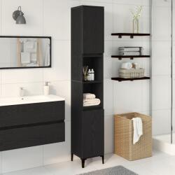 vidaXL Шкаф за баня Черния дъб 30 x 30 x 190 см Инженерна дървесина (862806)