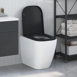 vidaXL Тоалетна седалка Черно 47, 5 x 35 x 3, 6 см Дуропласт (42002360)