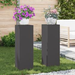 vidaXL Стойка за растения 2 бр. Черно 24 x 24 x 75 см (865820)