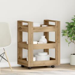 vidaXL Кухненска количка Дъб 60 x 45 x 80 см Инженерна дървесина (862118)