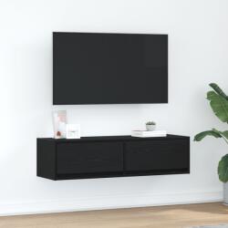 vidaXL ТВ шкаф 100 x 31 x 25, 5 см Черен дъб Инженерна дървесина (861527)