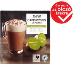 Tesco Cappuccino őrölt, pörkölt kávé és zsíros tejpor kapszulákban 8 x 7 g + 8 x 17 g (192 g)