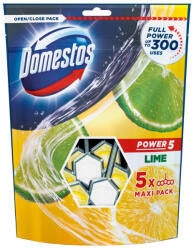 Domestos Power5 WC frissítő blokk Lime 5 x 55g (8710447222614)