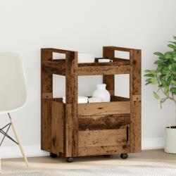 vidaXL Кухненска количка Старо дърво 60 x 45 x 80 см (862120)