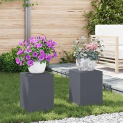 vidaXL Стойка за растения 2 бр. Антрацит 24 x 24 x 35 см (865808)