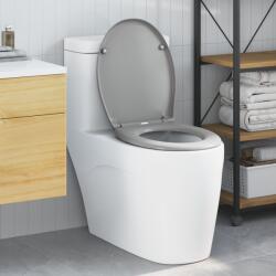 vidaXL Тоалетна седалка Сив 47 x 37 x 4 см Дуропласт (42002347)