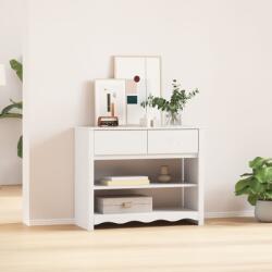 vidaXL Конзолна маса с чекмедже с рафт Drammen Бяло 89, 5 x 37 x 73 см (42003047)