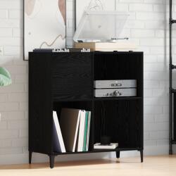 vidaXL Шкаф за грамофонни плочи с рафт Черния дъб 84, 5 x 38 x 89 см (862871)