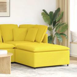 vidaXL világossárga moduláris kanapé lábzsámoly modul 100x100x48 cm (4104485)
