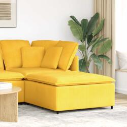 vidaXL világossárga moduláris kanapé lábzsámoly modul 100x100x48 cm (4104503)