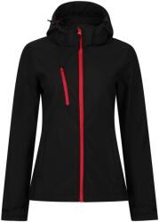 REGATTA Női Venturer 3 rétegű kapucnis soft shell kabát S fekete|vörös
