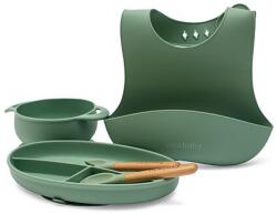 New Baby Set de masă din silicon New Baby Baby verde (56976) Set pentru masa bebelusi
