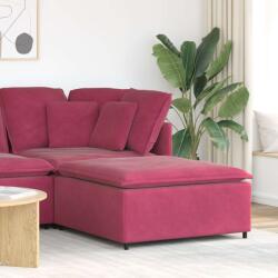 vidaXL borvörös moduláris kanapé lábzsámoly modul 100x100x48 cm (4104493)