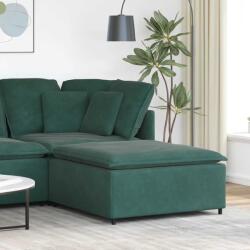 vidaXL sötétzöld moduláris kanapé lábzsámoly modul 100x100x48 cm (4104491)