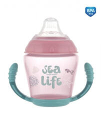 Canpol babies Cseppmentes itatópohár puha ivócsőrrel 230 ml (9h+) - Rózsaszín - babylion