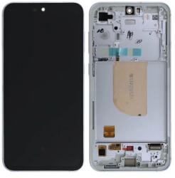 Samsung S711 Galaxy S23 FE (2023) Előlap Keret+LCD Kijelző+Érintőpanel, Fehér (GH82-32854B) Gyári, Service Pack