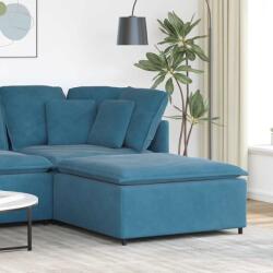 vidaXL kék moduláris kanapé lábzsámoly modul 100x100x48 cm (4104488)