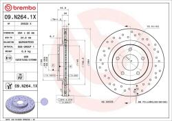 BREMBO féktárcsa BREMBO 09. N264.1X (09.N264.1X)
