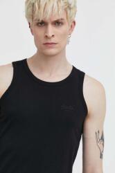 Superdry pamut póló fekete, férfi - fekete M - answear - 7 290 Ft