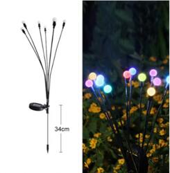ProGarden Kültéri napelemes világító fa, LED, 75 cm, 6 db Színes Mini gömb (DT4100220)