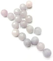  Gyöngy alkatrész- gyöngy ásvány jellegű 10mm világos szürke min. 15db/csomag