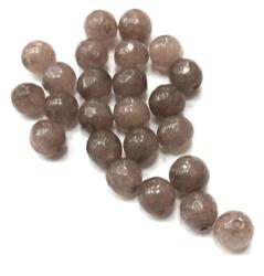  Gyöngy alkatrész- gyöngy ásvány jellegű 8mm szürkés barna min. 20db/csomag