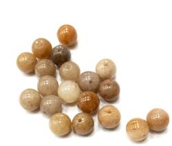  Gyöngy alkatrész- gyöngy ásvány jellegű 10mm bézs min. 15db/csomag