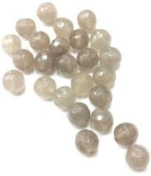  Gyöngy alkatrész- gyöngy ásvány jellegű 8mm világos szürkés barna min. 20db/csomag