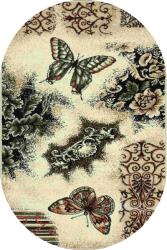 Delta Carpet Covor Modern, Lotos Fluturi 1607, Oval, Diverse Dimensiuni, 1800 gr mp (4823057875928) Covor