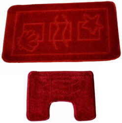 Delta Carpet Set 2 Covorase Baie, Antiderapante, Maritime Burgundy (8680318019028) Covor baie