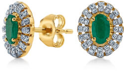 Gyémánt fülbevaló Aurora Emerald KU2110