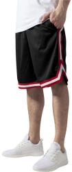 Urban Classics Stripes Mesh Shorts blkredwht