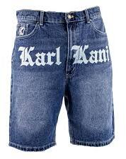 Karl Kani Og Old English Denim Shorts vintage indigo