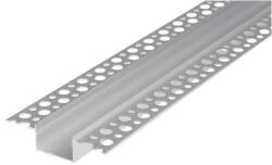 MasterLED Gipszkartonba süllyeszthető aluprofil 21 mm széles 2 méteres szál ezüst (4608)