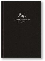 Toptimer Tanári zsebkönyv TOPTIMER Prof PVC műbőrborító A/5 heti 145x205 mm Fekete 2025-2026 (26P100T-309) - fotoland