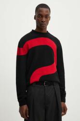 MSGM gyapjú pulóver férfi, fekete, 3740MM218.247593 - fekete L