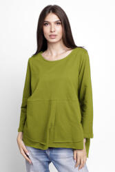 Pierino Bluza evazata cu nasturi pe spate din tricot de bumbac, verde oliv Talie unica