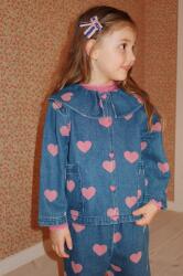 Konges Sløjd gyerek farmerkabát MAGOT DENIM SHIRT GOTS KS101581 - kék 134-140